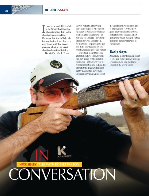 IN CONVERSATION - Clay Shooting USA