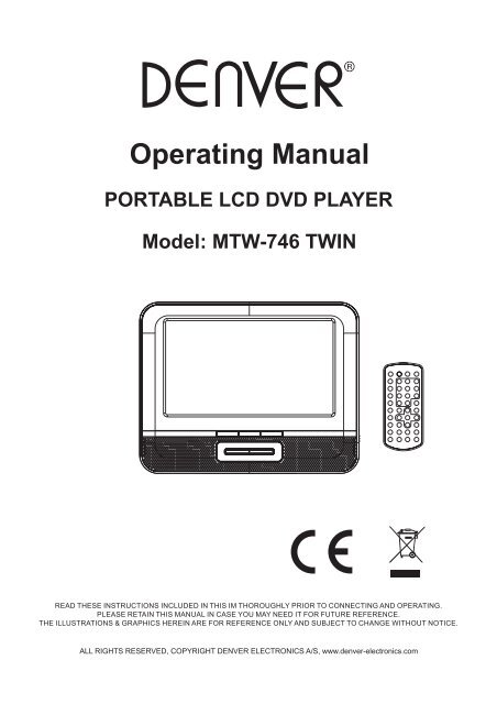 Operating Manual PORTABLE LCD DVD PLAYER Model: MTW-746 ...