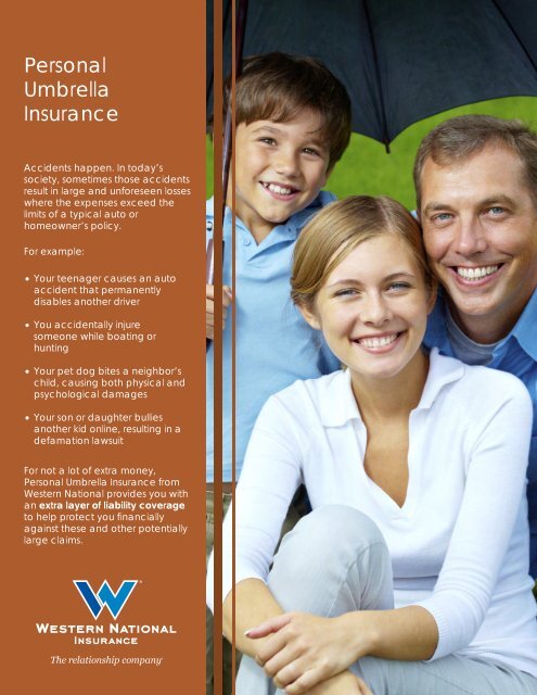 Personal Umbrella brochure - Western National Insurance Group