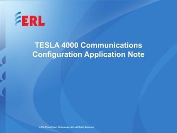 TESLA 4000 Communications Configuration Application Note