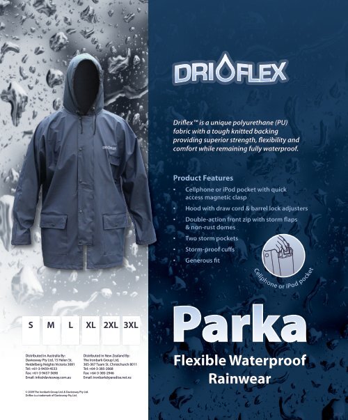 Flexible Waterproof Rainwear - Daviesway Pty Ltd