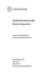 Akademischer Bericht 2008 - Geburtshilfe - UniversitÃƒÂ¤tsSpital ZÃƒÂ¼rich