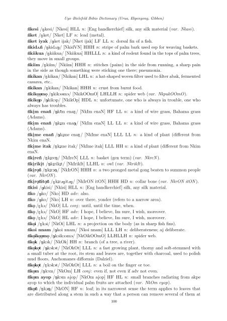 Uyo Ibibio Dictionary - Computational Linguistics and Spoken ...