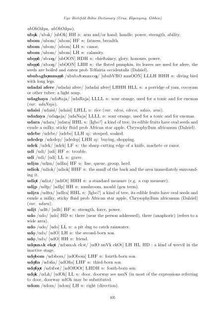 Uyo Ibibio Dictionary - Computational Linguistics and Spoken ...