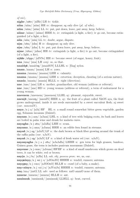 Uyo Ibibio Dictionary - Computational Linguistics and Spoken ...