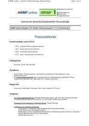 Pneumothorax AWMF online