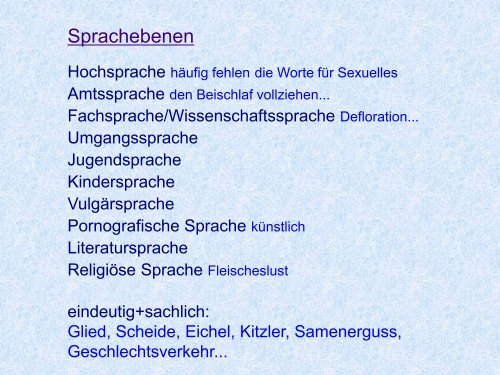 Sexualität und Kommunikation - MAT