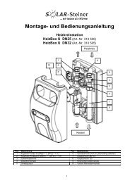 Montage- und Bedienungsanleitung - Solar Steiner