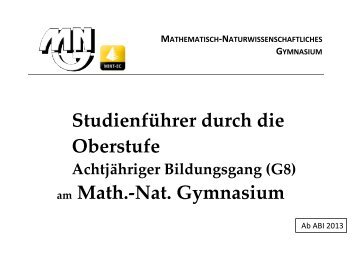 MATHEMATISCH ... - Math.-Nat. Gymnasium Mönchengladbach