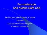 Formaldehyde and Xylene Safe Use - Environmental Health ...