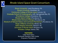 Rhode Island Space Grant Consortium - National Council of NASA ...