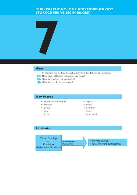 turkish phonology and morphology (türkçe ses ve b‹ç‹mb‹lg‹s‹)