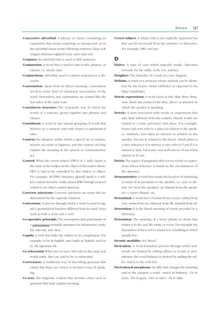 turkish phonology and morphology (türkçe ses ve b‹ç‹mb‹lg‹s‹)