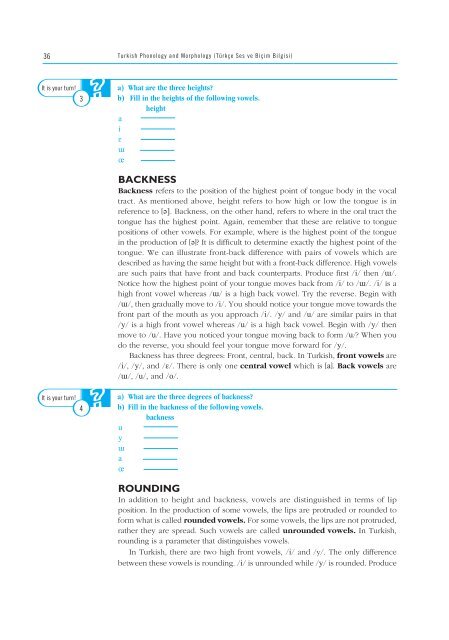 turkish phonology and morphology (türkçe ses ve b‹ç‹mb‹lg‹s‹)