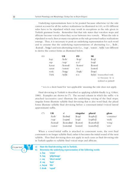 turkish phonology and morphology (türkçe ses ve b‹ç‹mb‹lg‹s‹)