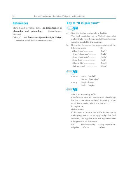 turkish phonology and morphology (türkçe ses ve b‹ç‹mb‹lg‹s‹)