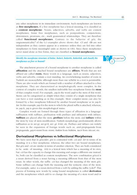 turkish phonology and morphology (türkçe ses ve b‹ç‹mb‹lg‹s‹)