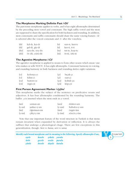 turkish phonology and morphology (türkçe ses ve b‹ç‹mb‹lg‹s‹)