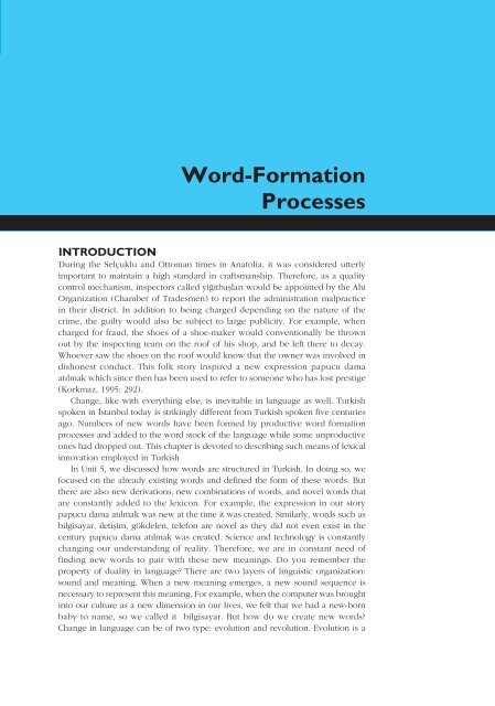 turkish phonology and morphology (türkçe ses ve b‹ç‹mb‹lg‹s‹)