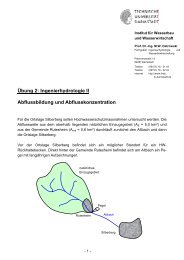 Ãœbung 2 - Fachgebiet Ingenieurhydrologie und ...