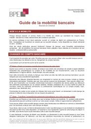 Guide de la mobilitÃ© bancaire - BPE