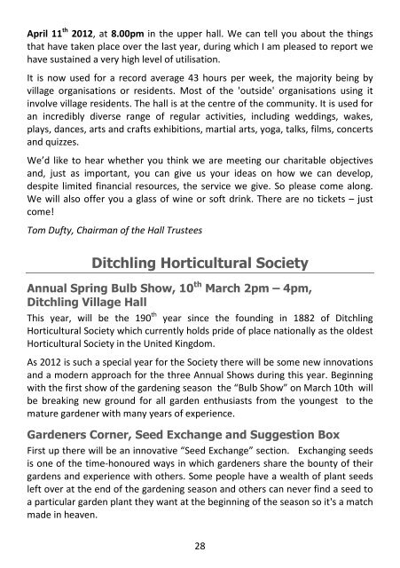 The Beacon March 2012 - Beacon Parish of Ditchling, Streat ...