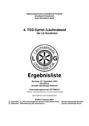 Ergebnisliste - LG Osnabrück