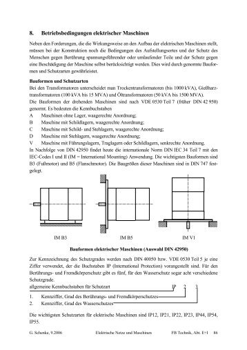 8. Betriebsbedingungen elektrischer Maschinen - FB E+I: Home