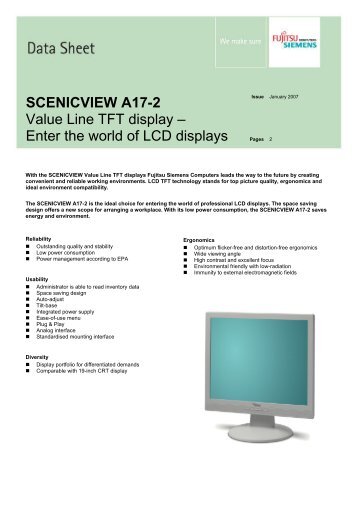 SCENICVIEW A17-2 Value Line TFT display â€“ Enter the world of ...