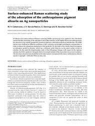 Surface-enhanced Raman scattering study of the adsorption of the ...