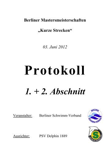 Protokoll - Masters in Berlin