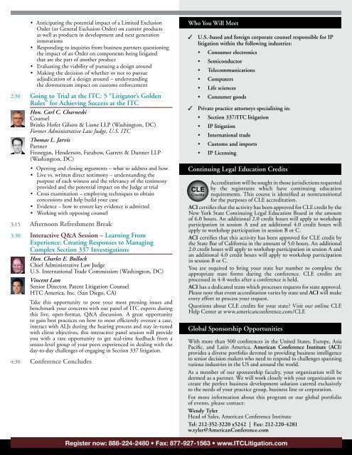 conference brochure - Weil, Gotshal & Manges