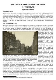 POINTS OF INTEREST - London Underground Railway Society