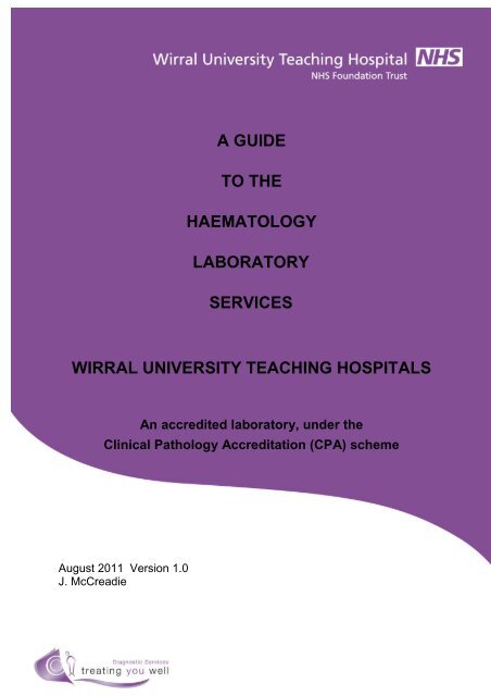 a guide to the haematology laboratory services wirral