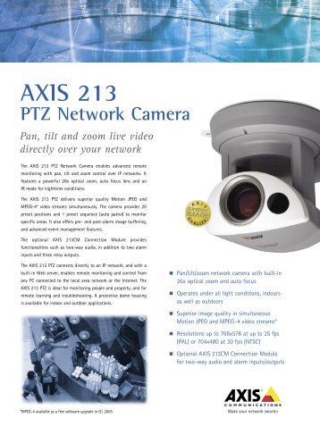 AXIS 213 PTZ Network Camera