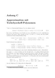 Anhang C Approximation mit Tschebyscheff-Polynomen - Mathematik