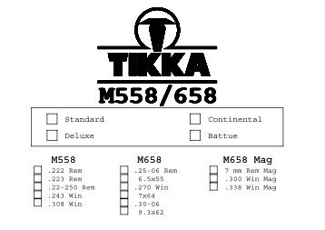 M558/658 M558/658 - Tikka