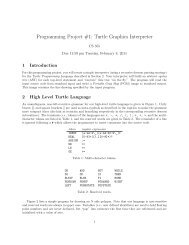Programming Project #1: Turtle Graphics Interpreter
