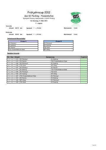 Copy of Turnierplan F-Jugend 12 - Gautinger SC