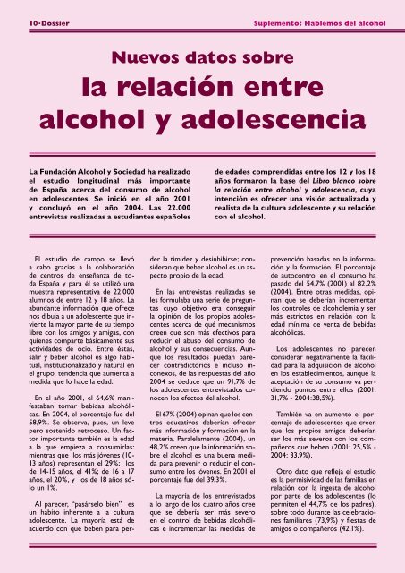 El triÃ¡ngulo de la adolescencia - FundaciÃ³n Alcohol y Sociedad