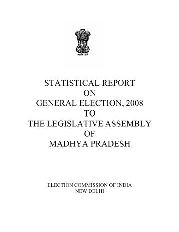 STATISTICAL REPORT ON GENERAL ELECTION, 2008 TO THE ...