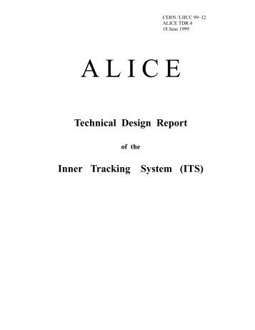 Technical Design Report Inner Tracking System (ITS) - Alice - CERN