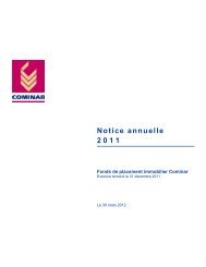 Notice annuelle 2 0 1 1 - Cominar