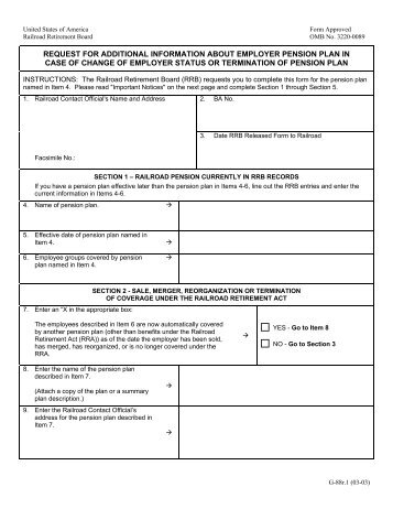 G-88r.1 - U.S. Railroad Retirement Board