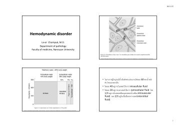 Hemodynamic disorder - Faculty of Medicine - มหาวิทยาลัยนเรศวร