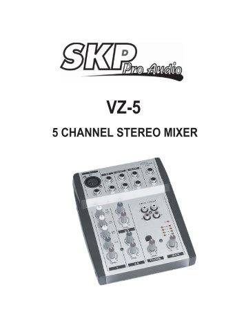 b. master section - SKP Pro Audio