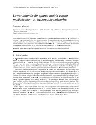 Lower bounds for sparse matrix vector multiplication on hypercubic ...