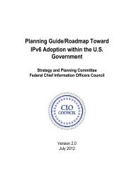 Planning Guide/Roadmap Toward IPv6 Adoption within the U.S. ...