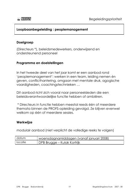 diocesane pedagogische begeleidingsdienst - DPB Brugge