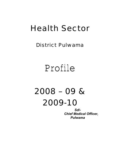 District Profile Pulwama - Department of Health , J&K